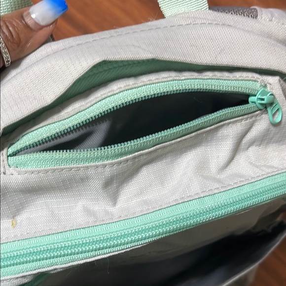 L.L. Bean Gray and Mint Backpack - Picture 7 of 8